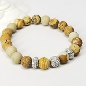 NEW Pave CZ Genuine Stones Bracelet